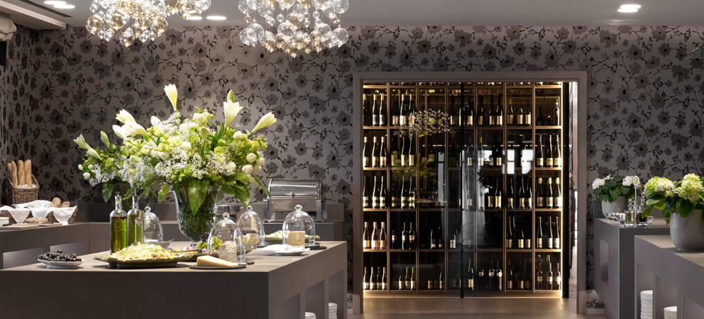 a wine cabinet in the elegant Giardino Marling
